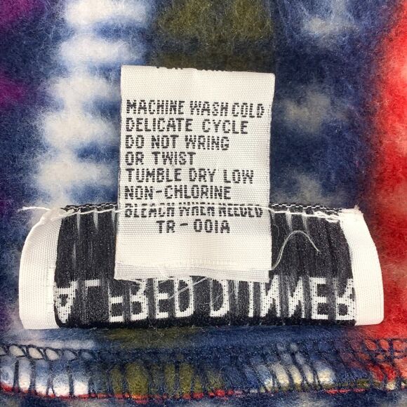 ALFRED DUNNER Fleece Jacket Petite Small Red Blue Vintage Fair Isle Nordic EUC - Picture 5 of 6